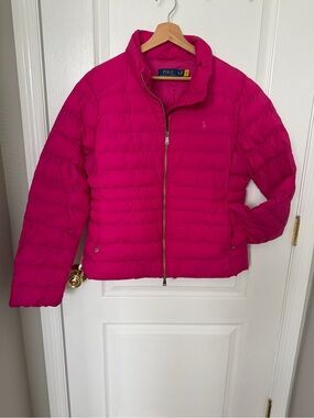 Polo by Ralph Lauren Vibrant Pink Quilted Packable Puffer